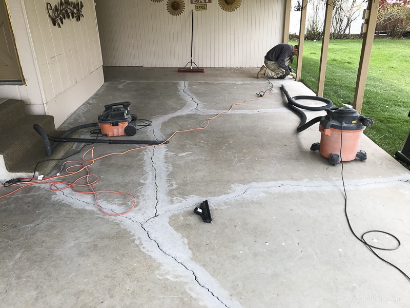 Painting A Patio With UGL Epoxy Floor Paint @Remodelaholic 18